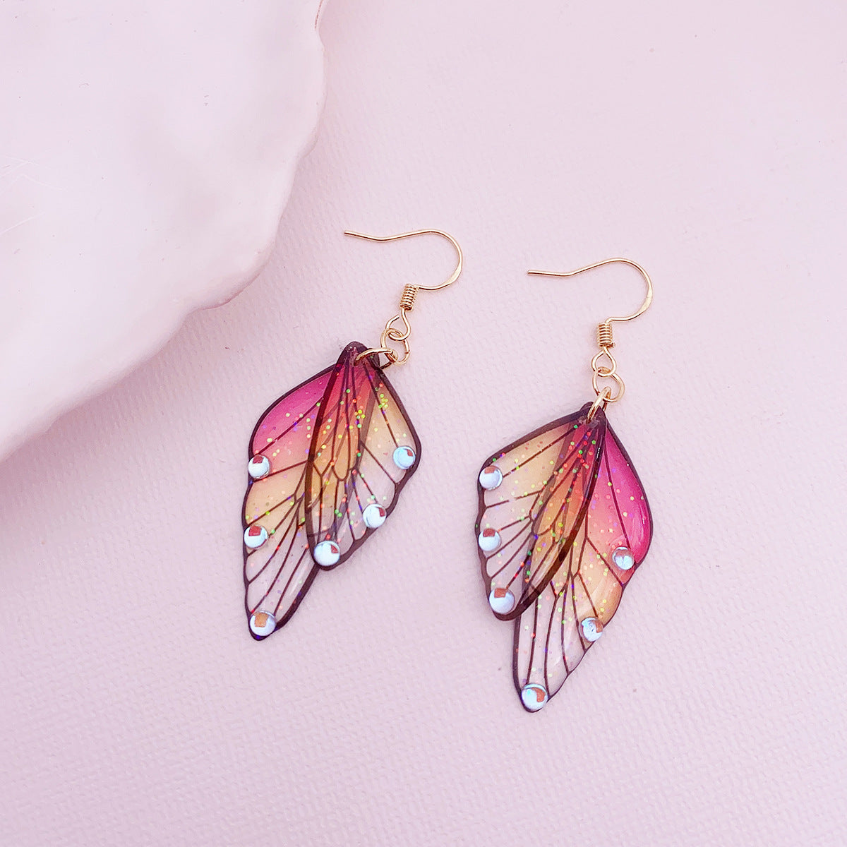 Butterfly Wings Earrings High-grade Personality Design Cicada Wings Retro Europe And America