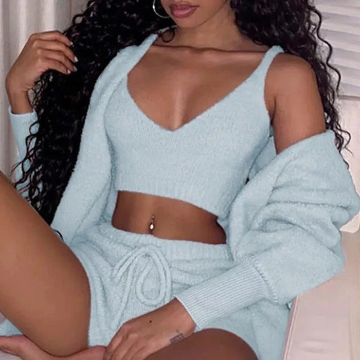 3 Piece Pajama Set Women