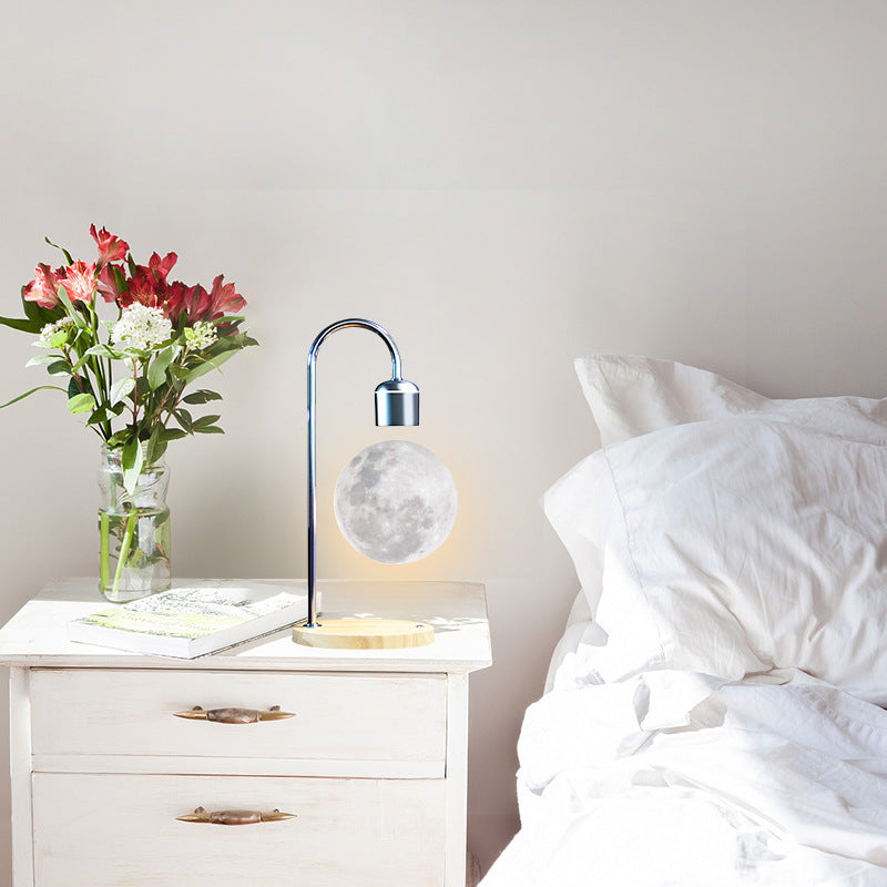 Magnetic Levitation 3D Moon Lamp – Floating 3D Printed Moon Light with LED Night Light for Home Decor & Gifts