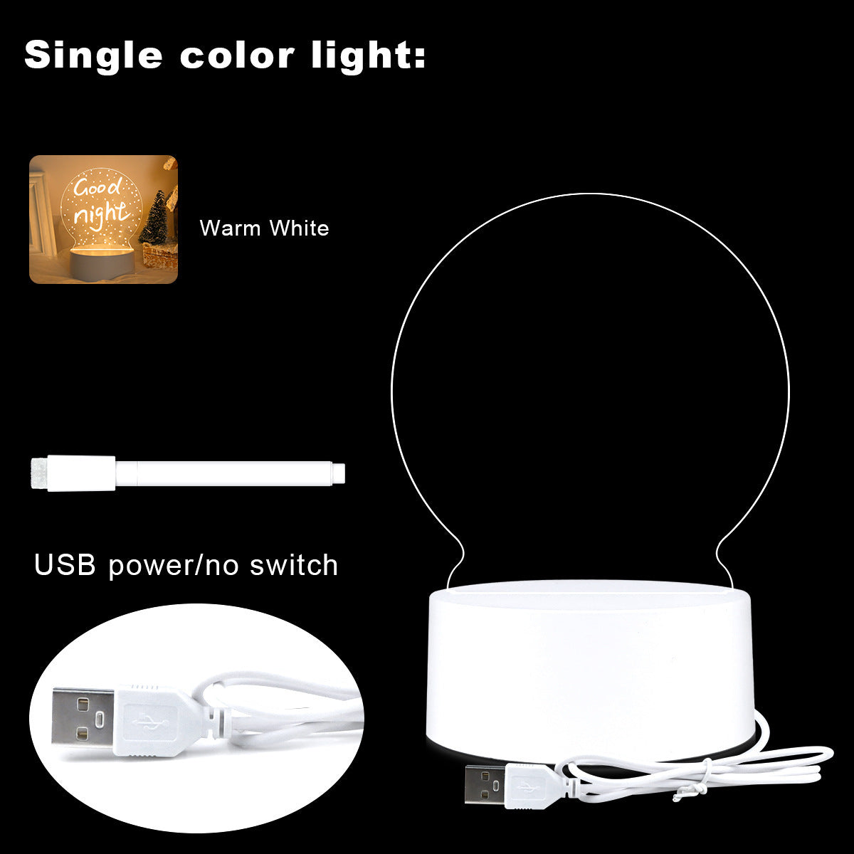 LED Message Writing Board – USB Powered Luminous Desktop Night Light, Creative Handwritten Note Board