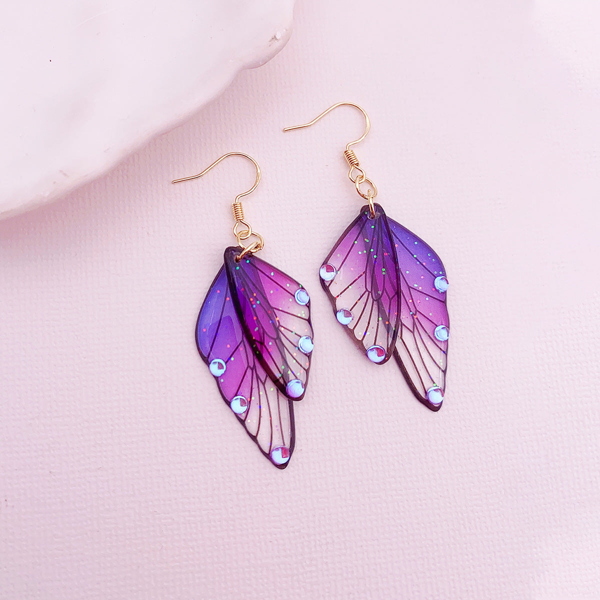Butterfly Wings Earrings High-grade Personality Design Cicada Wings Retro Europe And America