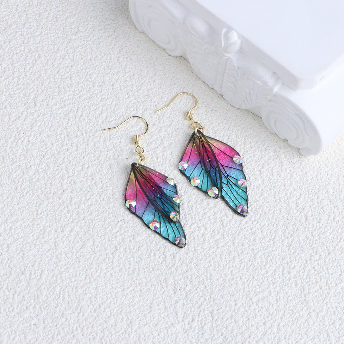 Butterfly Wings Earrings High-grade Personality Design Cicada Wings Retro Europe And America