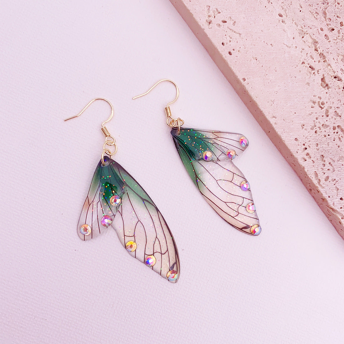 Butterfly Wings Earrings High-grade Personality Design Cicada Wings Retro Europe And America