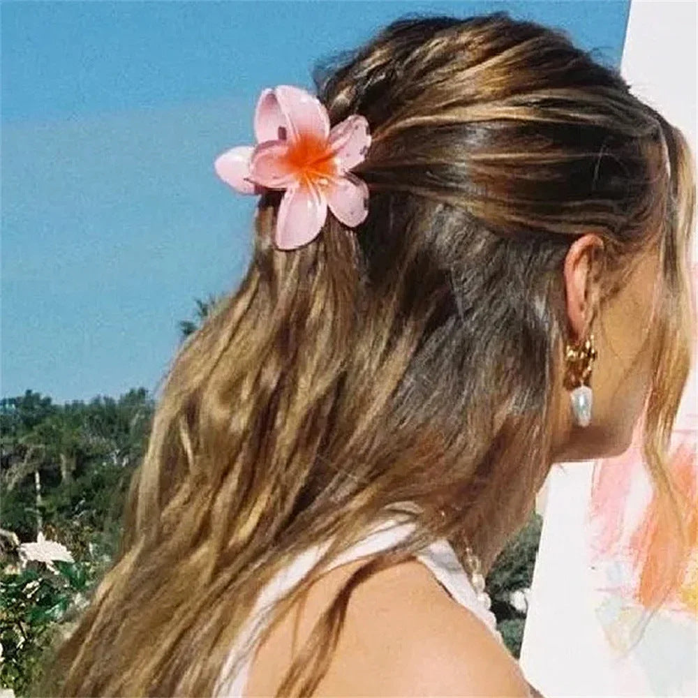 Beachy Plumeria Rubra Floral Hairclip