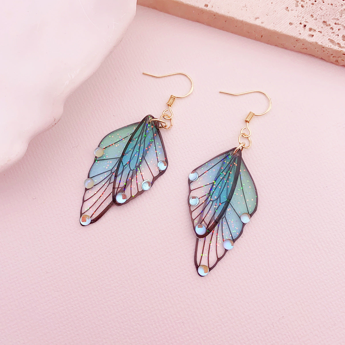 Butterfly Wings Earrings High-grade Personality Design Cicada Wings Retro Europe And America