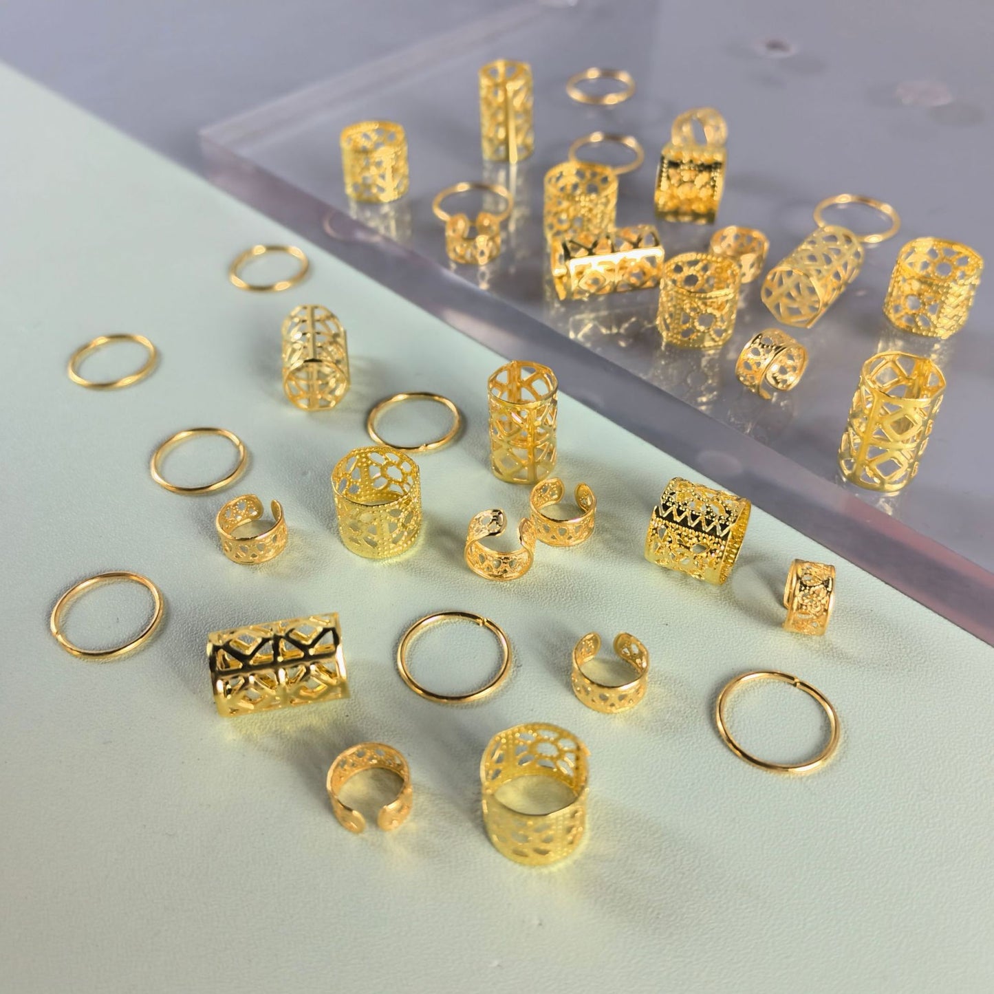 80 Metal Hair Rings DIY Dirty Braid Buckle Rings