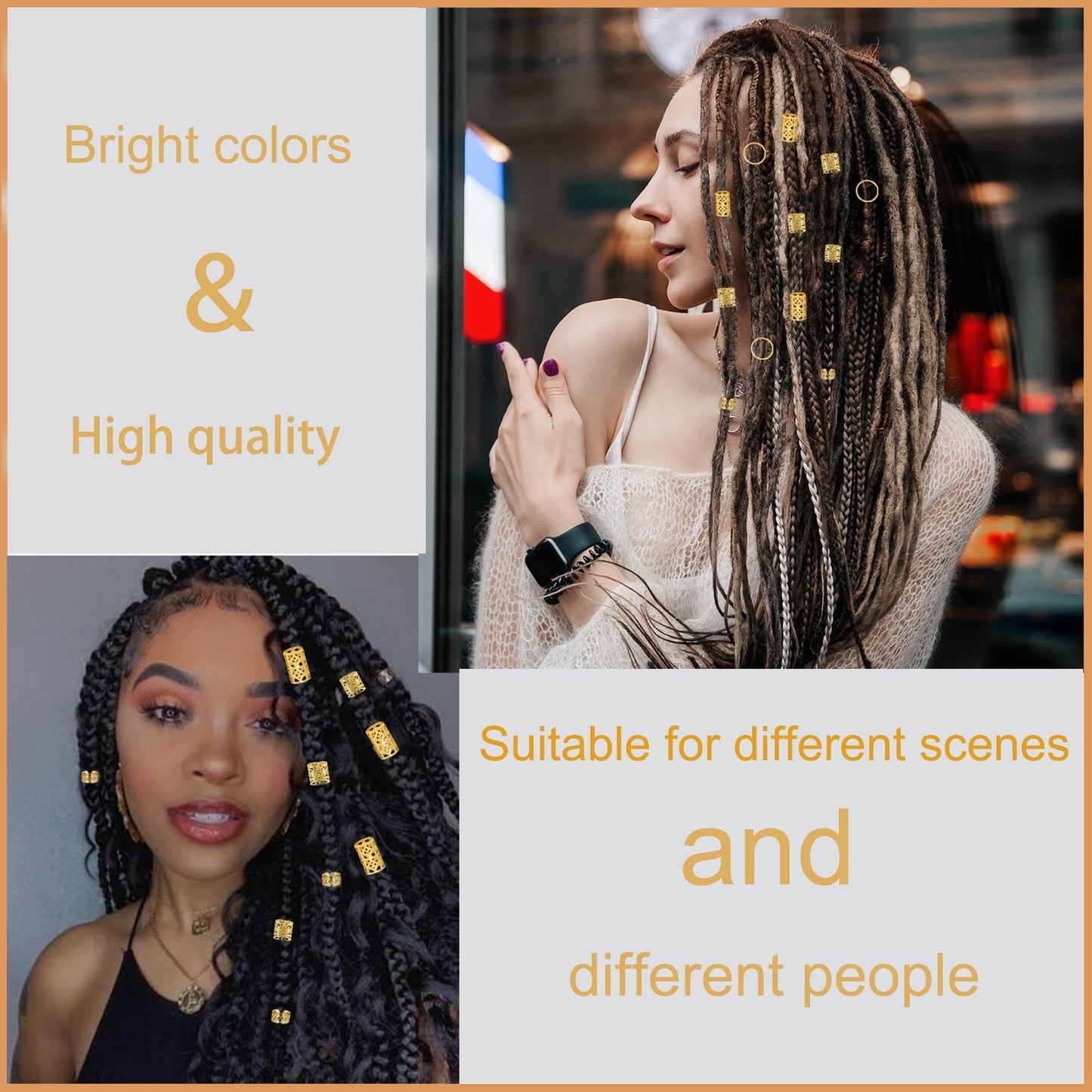 80 Metal Hair Rings DIY Dirty Braid Buckle Rings
