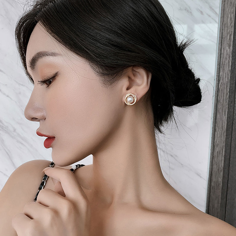 Round Face Is Suitable For Square Face Temperament, High-end Atmosphere Niche Design Pearl Earring