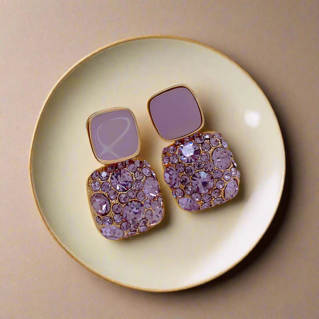 Cold wind Square earrings
