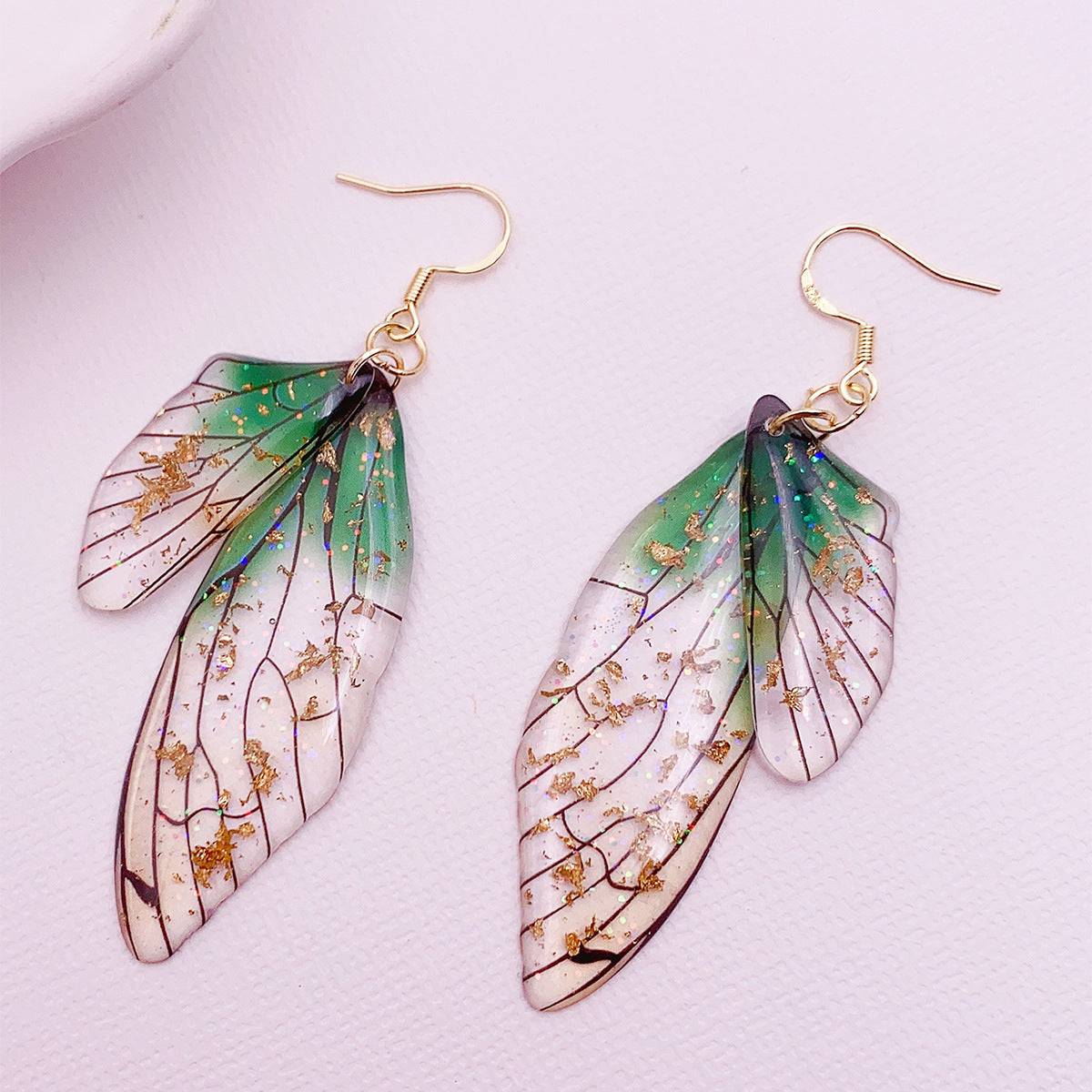 Butterfly Wings Earrings High-grade Personality Design Cicada Wings Retro Europe And America