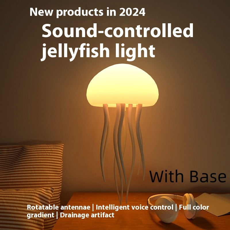 LED Jellyfish Mood Lamp – Realistic Jellyfish Night Light, Portable Jellyfish Aquarium Lamp, Smart Ambient Table Lamp for Bedroom, Desk, and Home Decorations