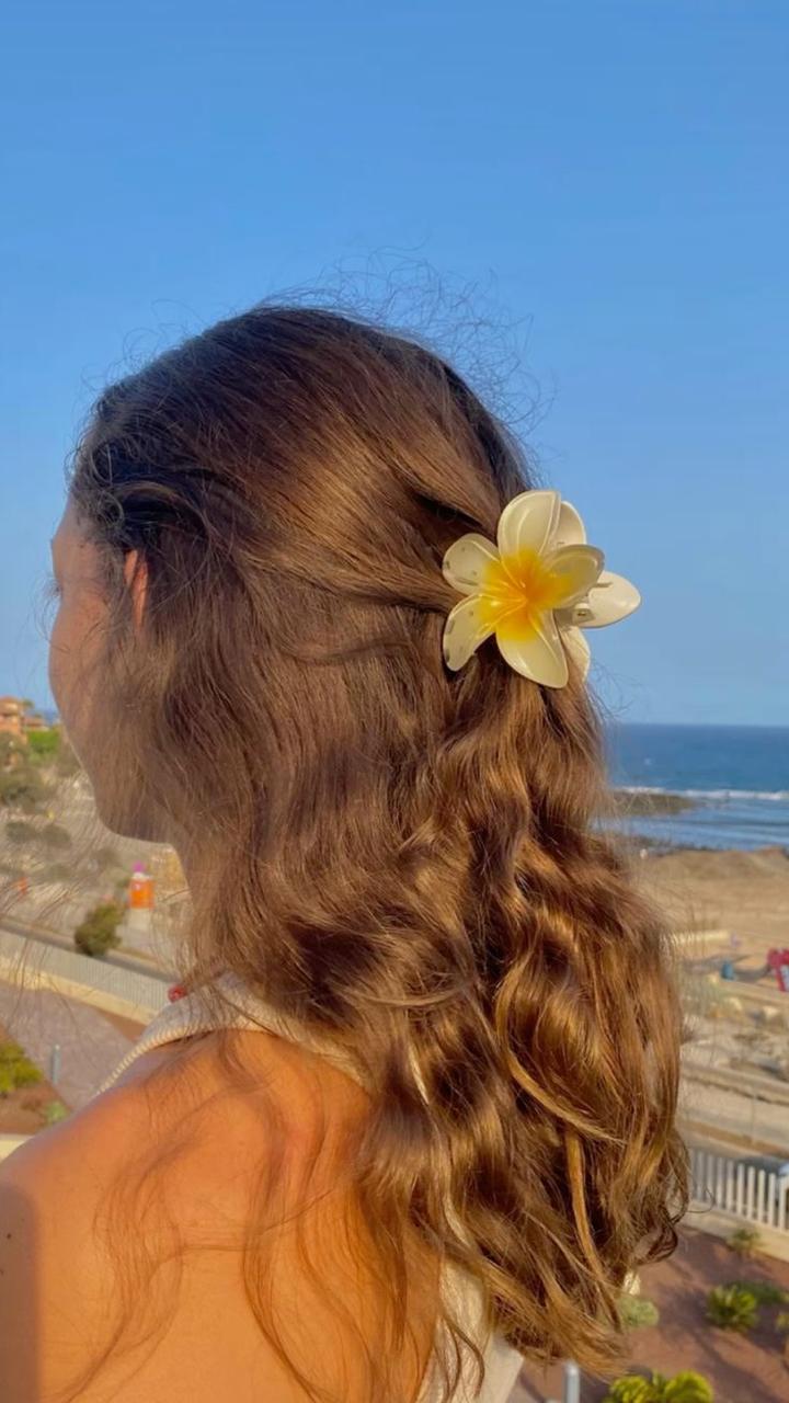 Beachy Plumeria Rubra Floral Hairclip