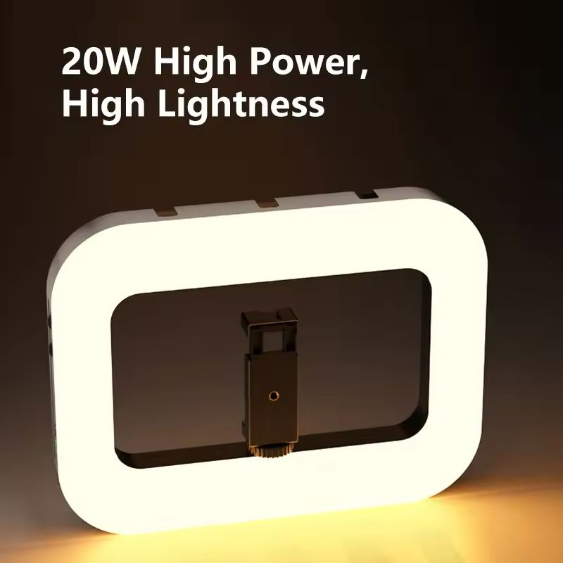 Portable Handheld LED Ring Light for Mobile Phone – Live Streaming, Selfie, Photography, Desktop, Rechargeable, Self-timer, Rabbit Cage Design Lamp