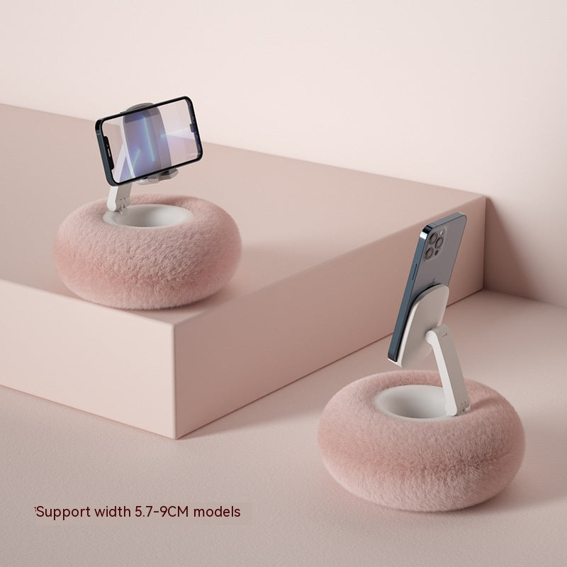 Plush Mobile Phone Holder Pillow – Cozy Lazy Sofa Stand, Adjustable Phone & Tablet Support, Perfect for Lounging, Binge-Watching, and Cute Drama Nights