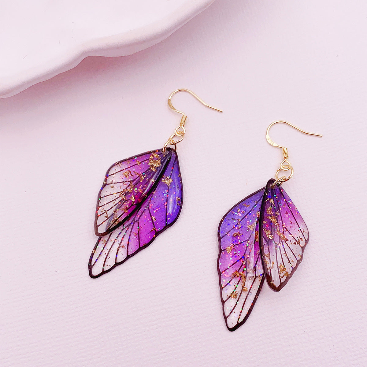 Butterfly Wings Earrings High-grade Personality Design Cicada Wings Retro Europe And America