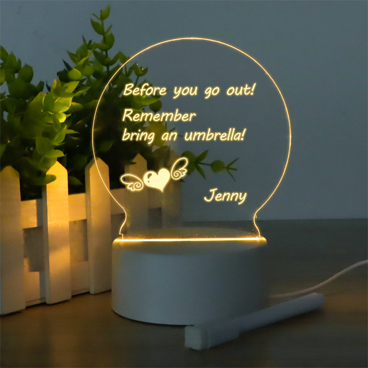 LED Message Writing Board – USB Powered Luminous Desktop Night Light, Creative Handwritten Note Board