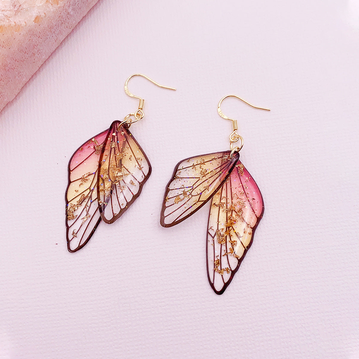 Butterfly Wings Earrings High-grade Personality Design Cicada Wings Retro Europe And America