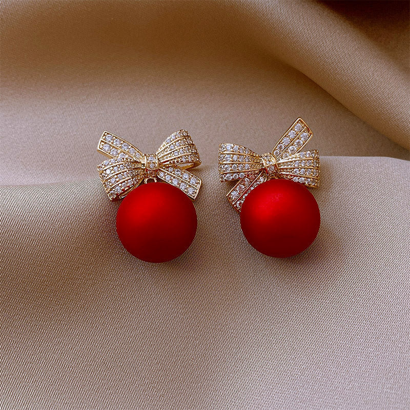 Christmas Bow Women's Fashion Earrings