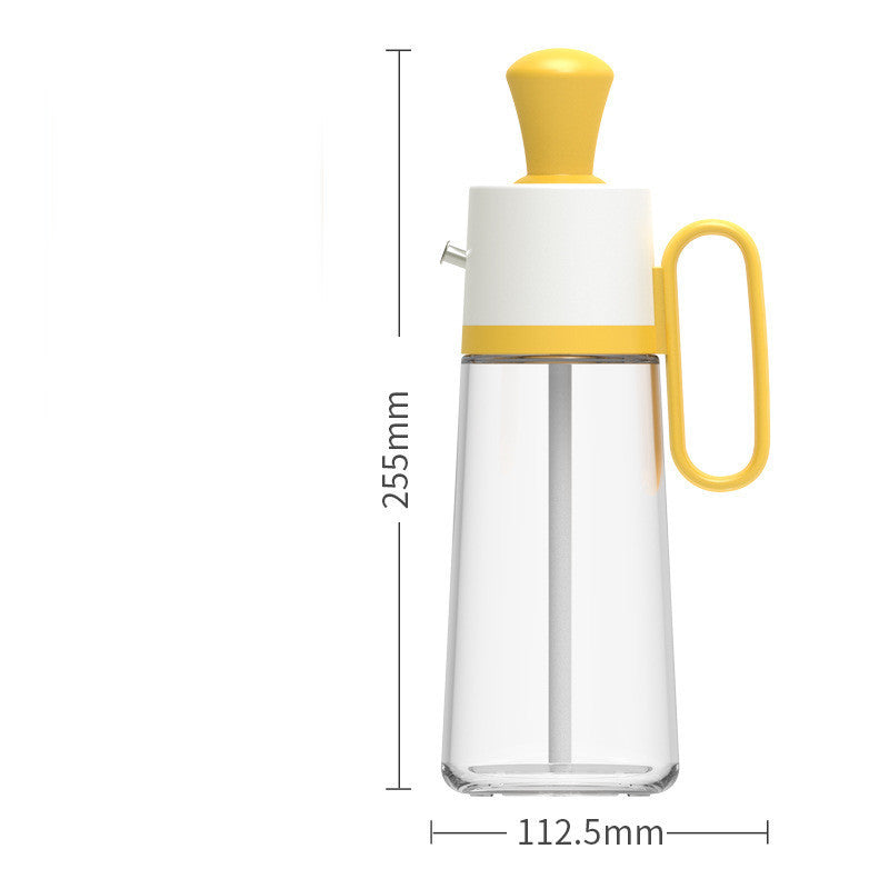 2 In 1 Oil Dispenser with Silicon Brush BBQ Oil Spray Glass Bottle Silicone for Barbecue Cooking Seasoning Bottle Kitchen Gadgets