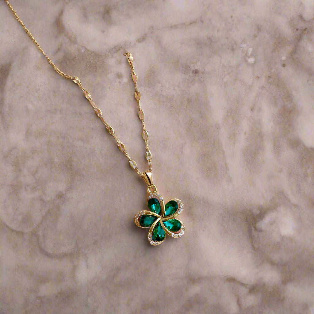 Antique Floral Titanium Steel Necklace