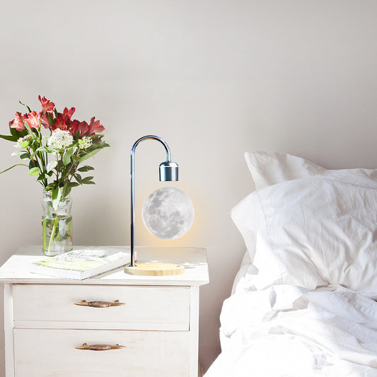 Magnetic Levitation 3D Moon Lamp – Floating 3D Printed Moon Light with LED Night Light for Home Decor & Gifts