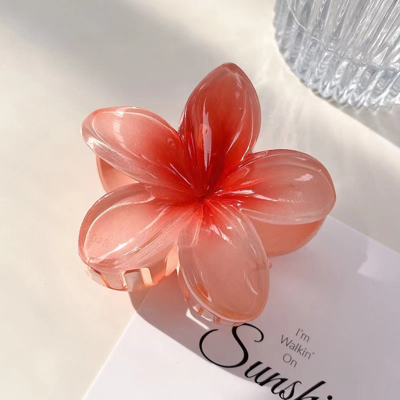 Beachy Plumeria Rubra Floral Hairclip