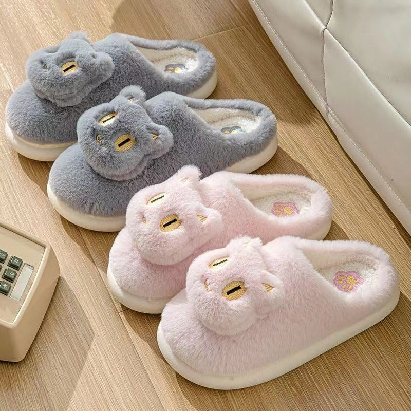 Cute Cat Slippers – Soft Plush, Warm Indoor House Shoes for Women & Men | Winter Slip-On