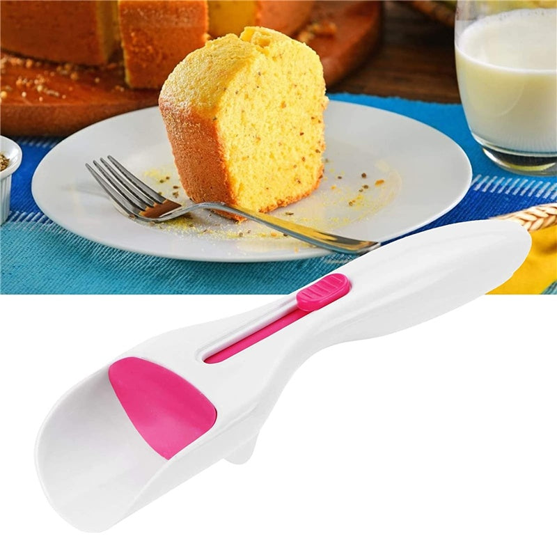 Cake Batter Dispenser Scoop – Easy Push Cupcake Spoon, Non-Drip Batter Measuring Cup for Cake Mix, Pancake, Muffin, and Chocolate Sauce – Baking Tools & Kitchen Gadgets