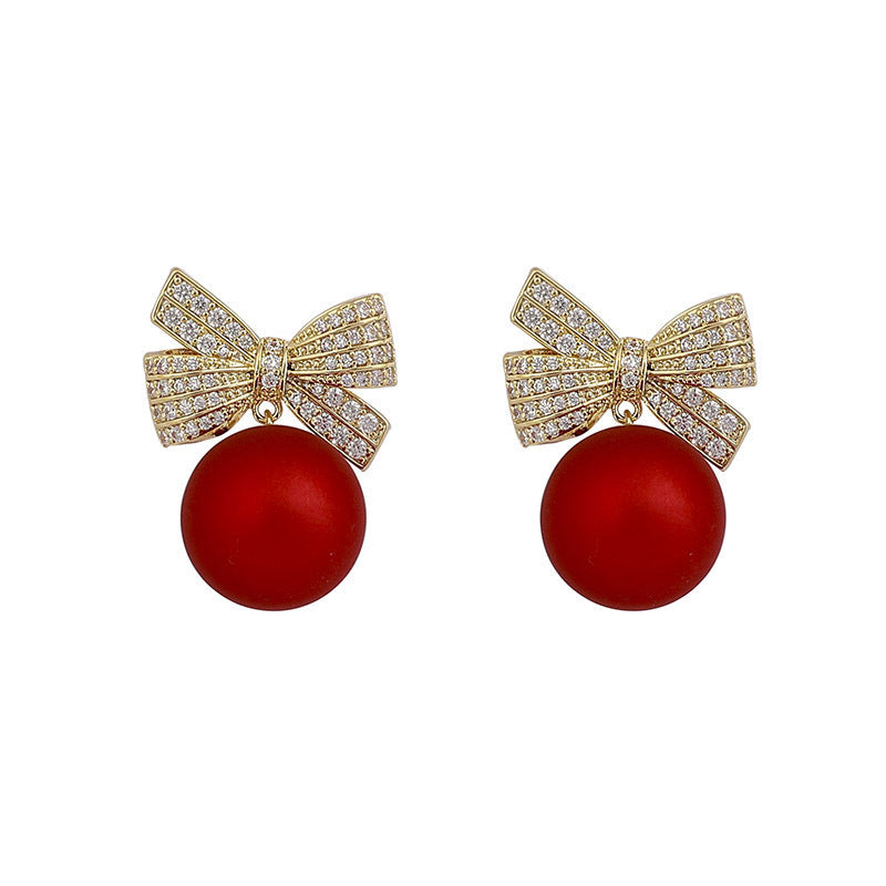 Christmas Bow Women's Fashion Earrings