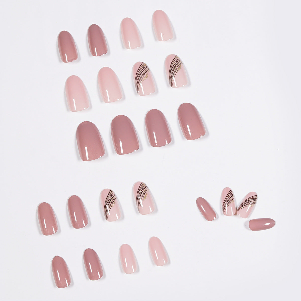 Reusable Press-On Nails – Gradient Style, Natural Look, Easy to Apply