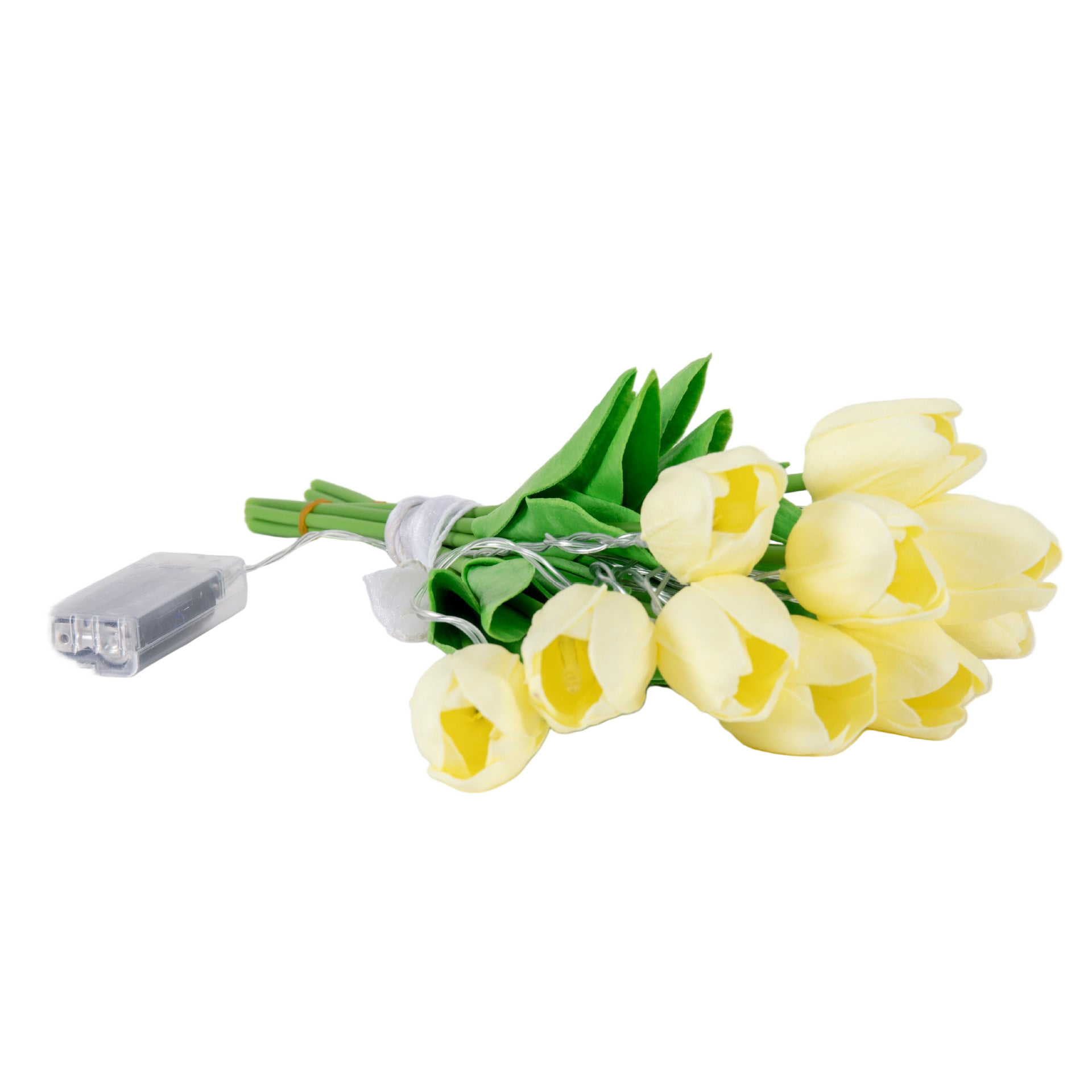 LED Lighting Chain Simulation Tulip Bridal Bouquet – Glowing Artificial Flower Bouquet for Weddings & Gifts