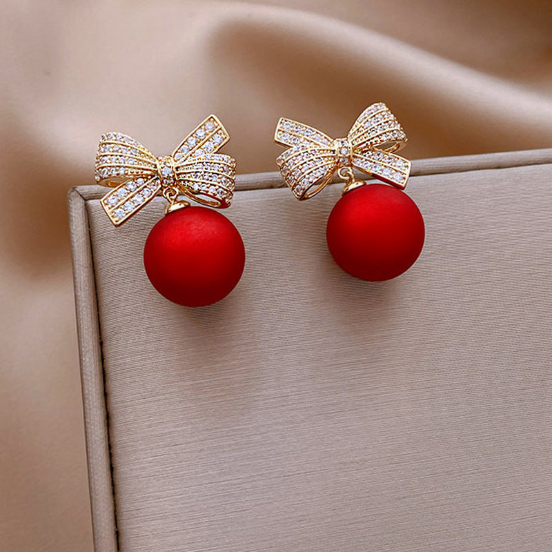 Christmas Bow Women's Fashion Earrings