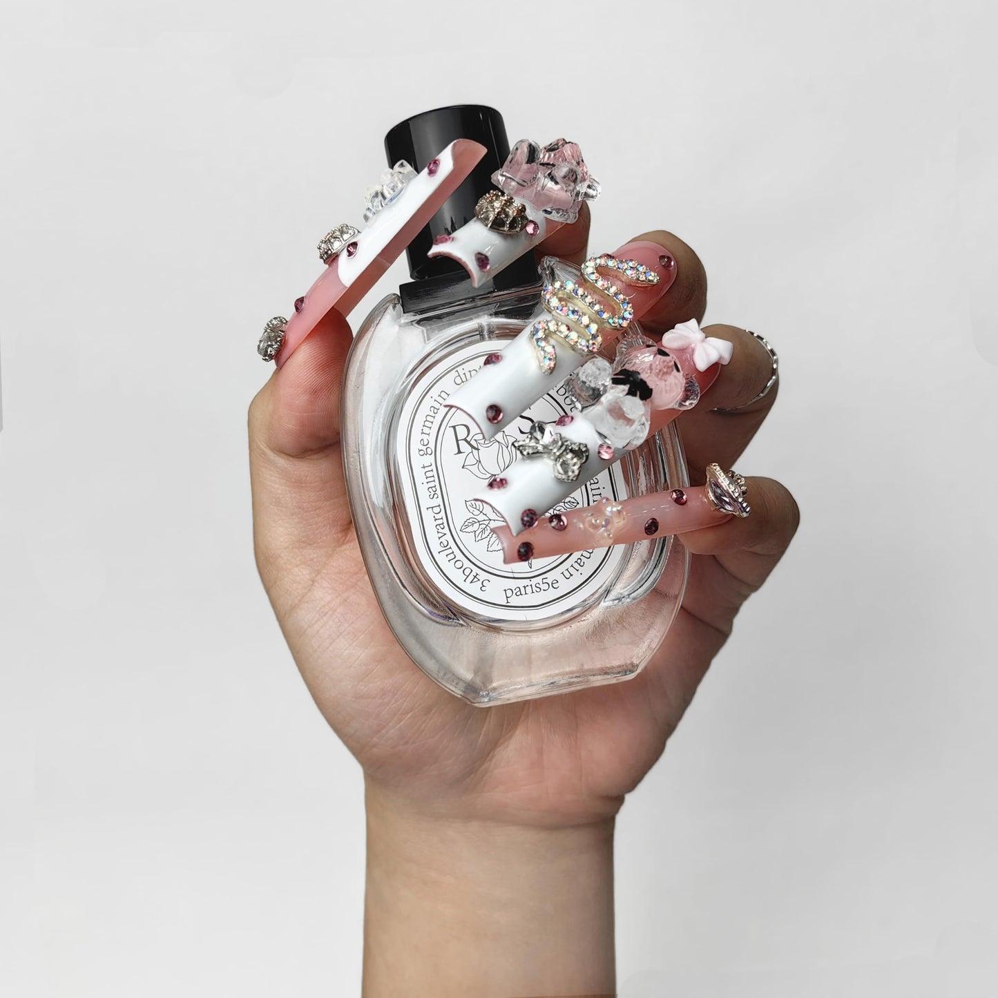 Enchanted Bling Duo – Premium Rhinestone Press-On Nails