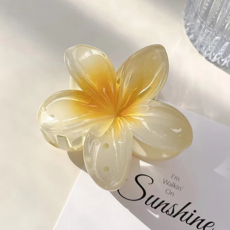 Beachy Plumeria Rubra Floral Hairclip