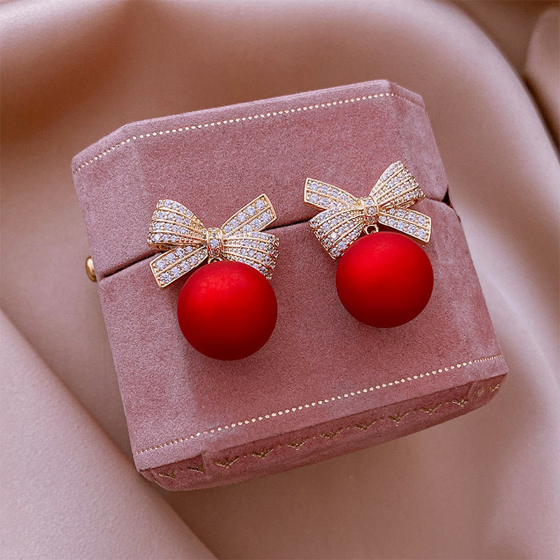 Christmas Bow Women's Fashion Earrings
