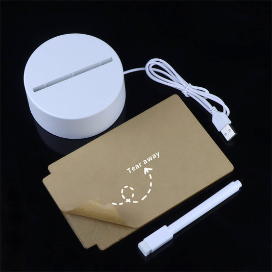 LED Message Writing Board – USB Powered Luminous Desktop Night Light, Creative Handwritten Note Board