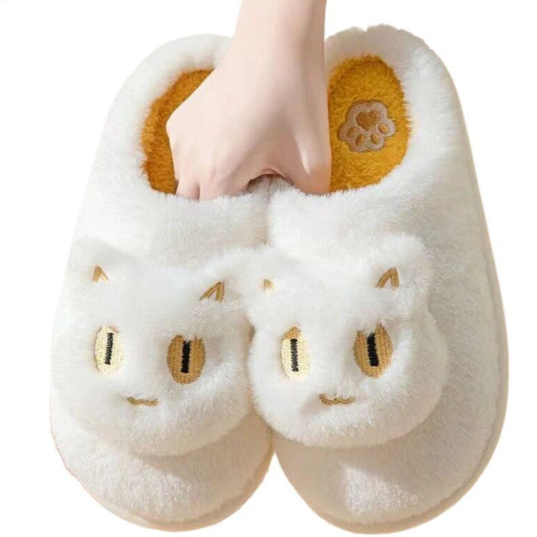Cute Cat Slippers – Soft Plush, Warm Indoor House Shoes for Women & Men | Winter Slip-On