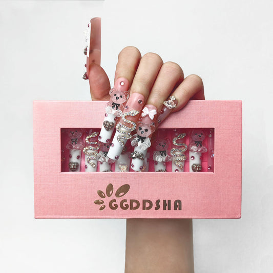 Enchanted Bling Duo – Premium Rhinestone Press-On Nails