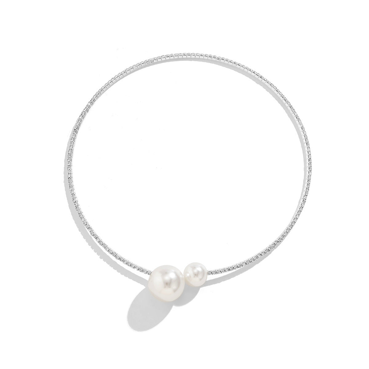 Personality Pearl Open Geometry Neckband Necklace