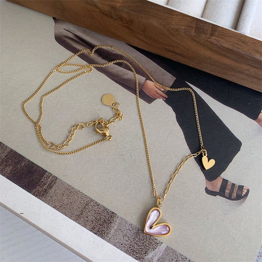 Heart-shaped Color-preserving Necklace Clavicle Chain