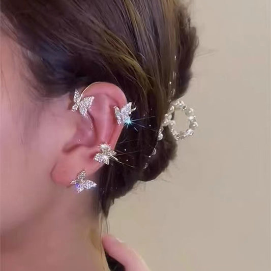 Light Luxury Butterfly Earrings Hanging Super Immortal