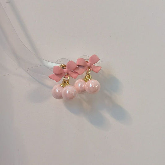 Fashion Sphere Super Sweet Faux Pearl Earrings Bow